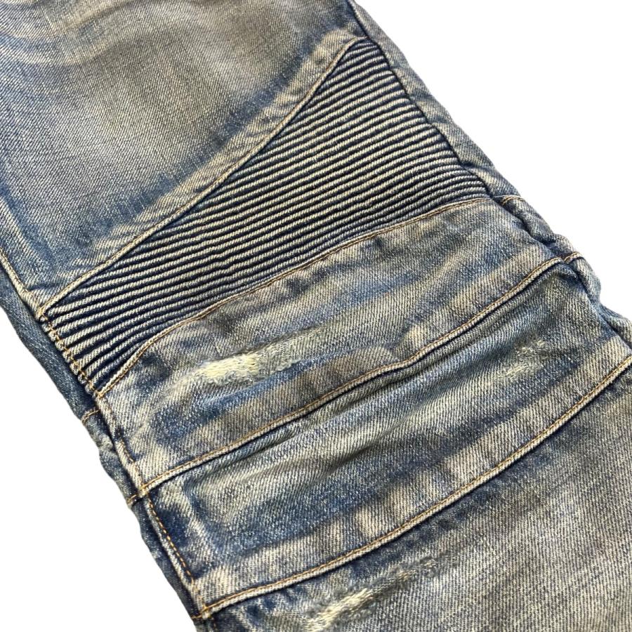 バルマン BALMAIN バイカーデニムパンツ S6HT500B526V インディゴ 