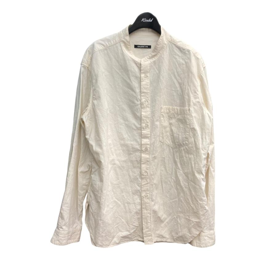 KLASICA アイボリー バンドカラーシャツ KLASICA アイボリー バンドカラーシャツ