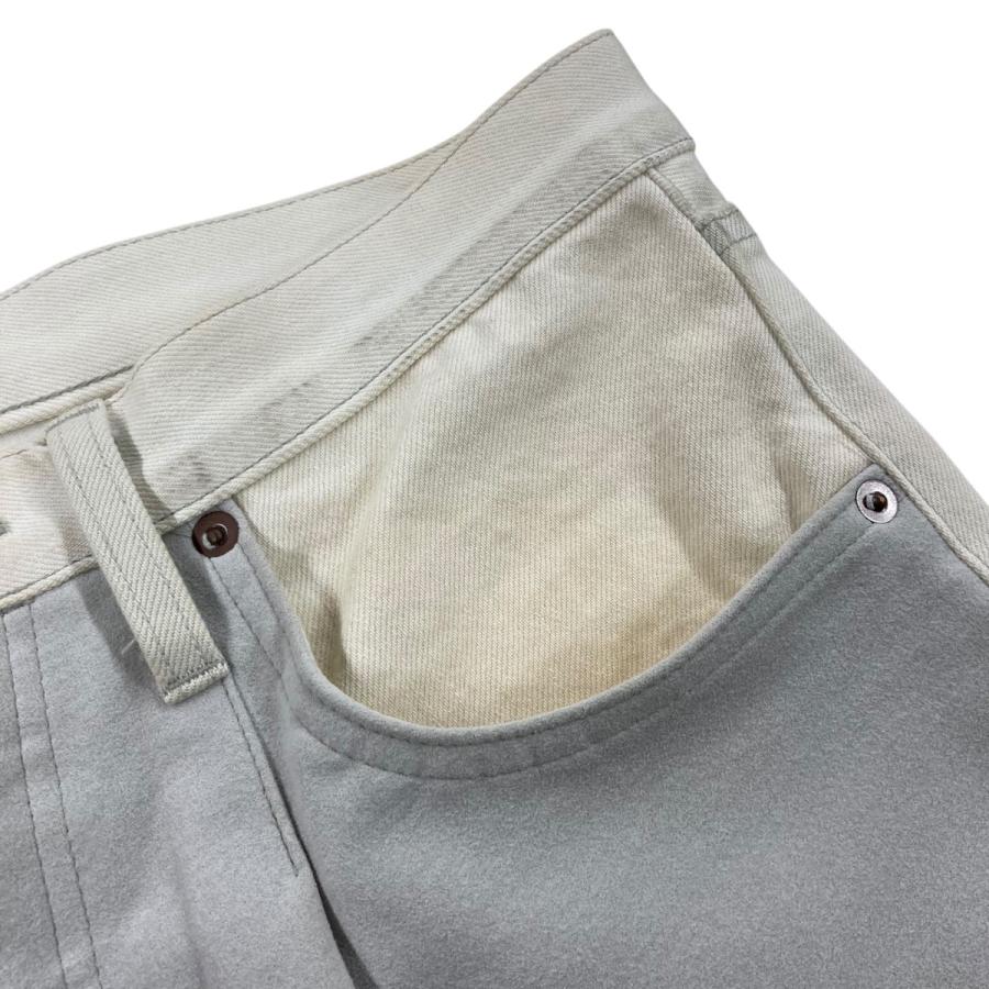 値下げ】stein 23SS LEATHER COMBINATION VINTAGE DENIM JEANS 切替 