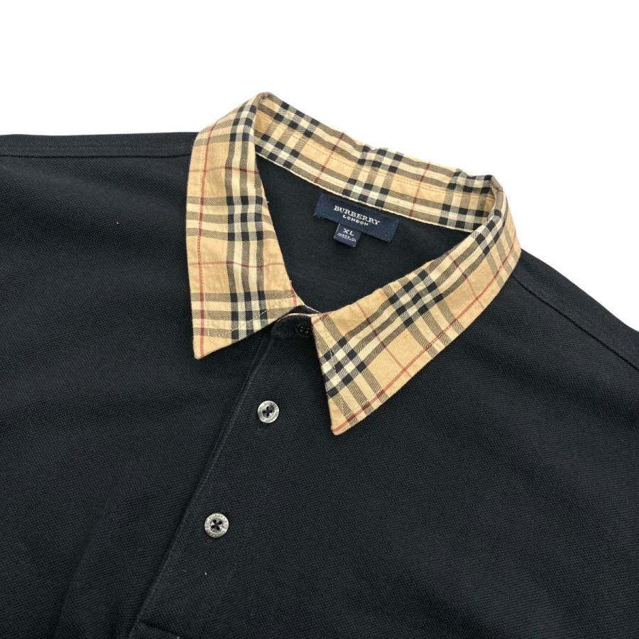バーバリー BURBERRY ポロシャツ HKK-002-04 ブラック サイズ：XL 