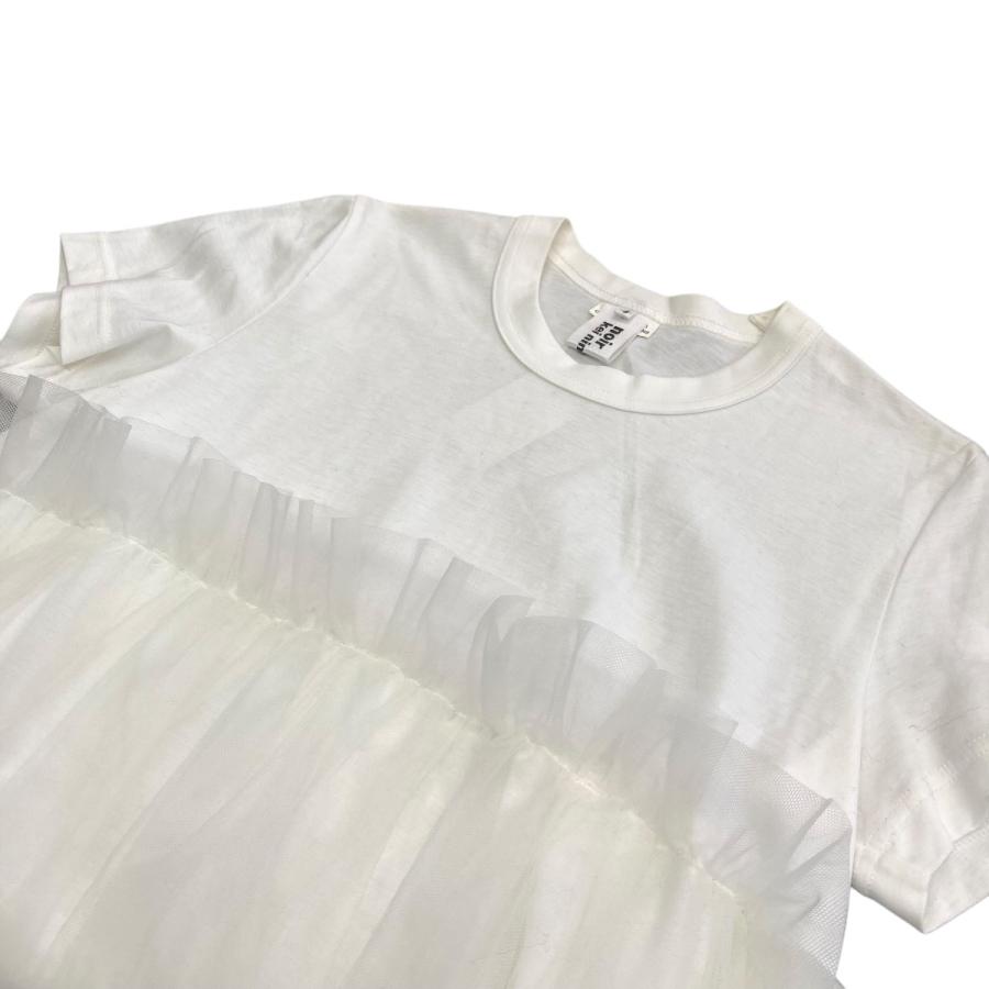 noir kei ninomiya ノワールケイニノミヤ クルーネックチュールTシャツ  