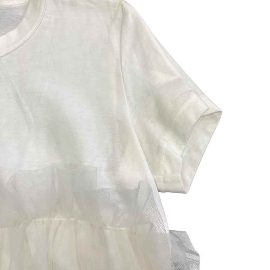 noir kei ninomiya ノワールケイニノミヤ クルーネックチュールTシャツ  