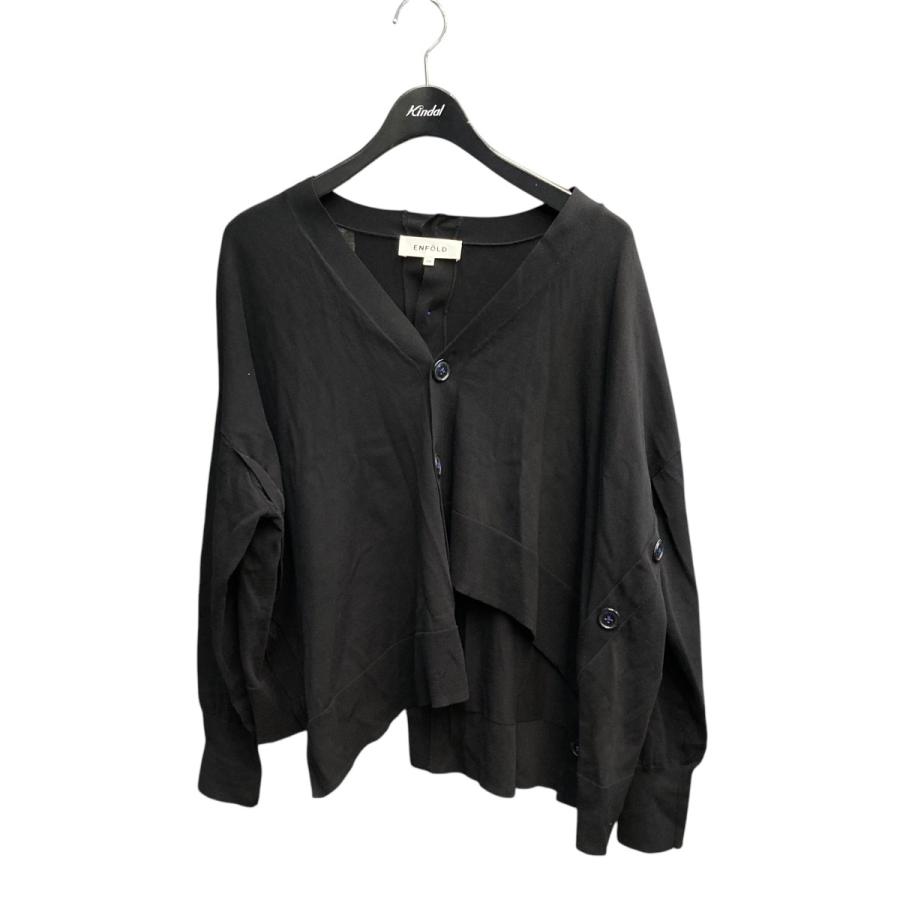 ENFOLD ブラック カーディガン サイズ38