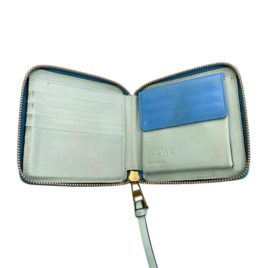 LOEWE（ロエベ） 【値下げ】LOEWE 二つ折り財布 261923 スカイブルー