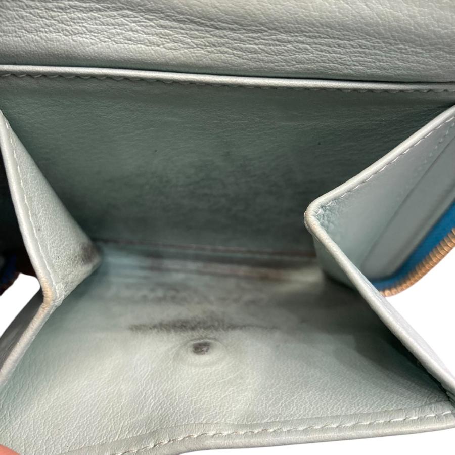 LOEWE（ロエベ） 【値下げ】LOEWE 二つ折り財布 261923 スカイブルー