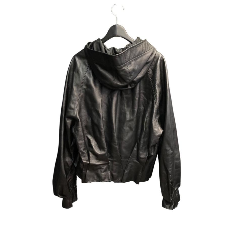 オマールアフリディ Omar Afridi PLEATED LEATHER HOODIE ジップ オマールアフリディ Omar Afridi PLEATED LEATHER HOODIE ジップ