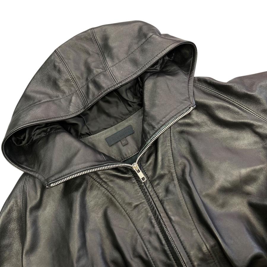 オマールアフリディ Omar Afridi PLEATED LEATHER HOODIE ジップ オマールアフリディ Omar Afridi PLEATED LEATHER HOODIE ジップ