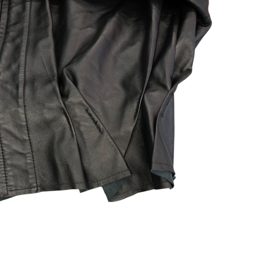 オマールアフリディ Omar Afridi PLEATED LEATHER HOODIE ジップ オマールアフリディ Omar Afridi PLEATED LEATHER HOODIE ジップ