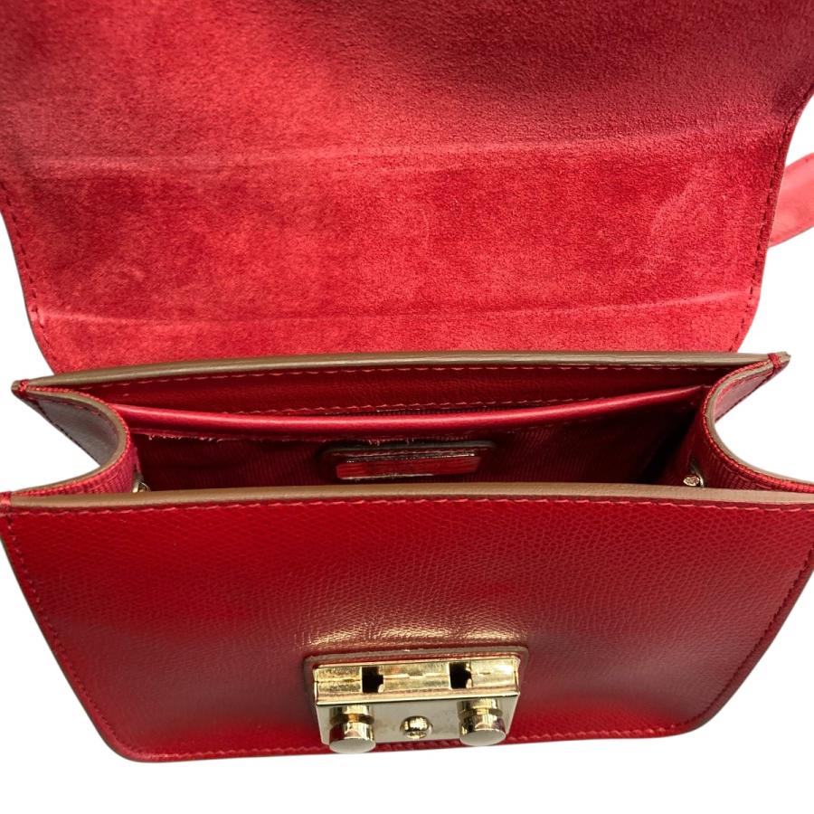 フルラ  メトロポリス レッド 中古・古着通販】FURLA (フルラ) メトロポリス ショルダーバッグ
