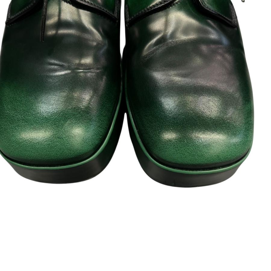 PRADA（プラダ） レザーシューズ 2EG379 グリーン サイズ：7