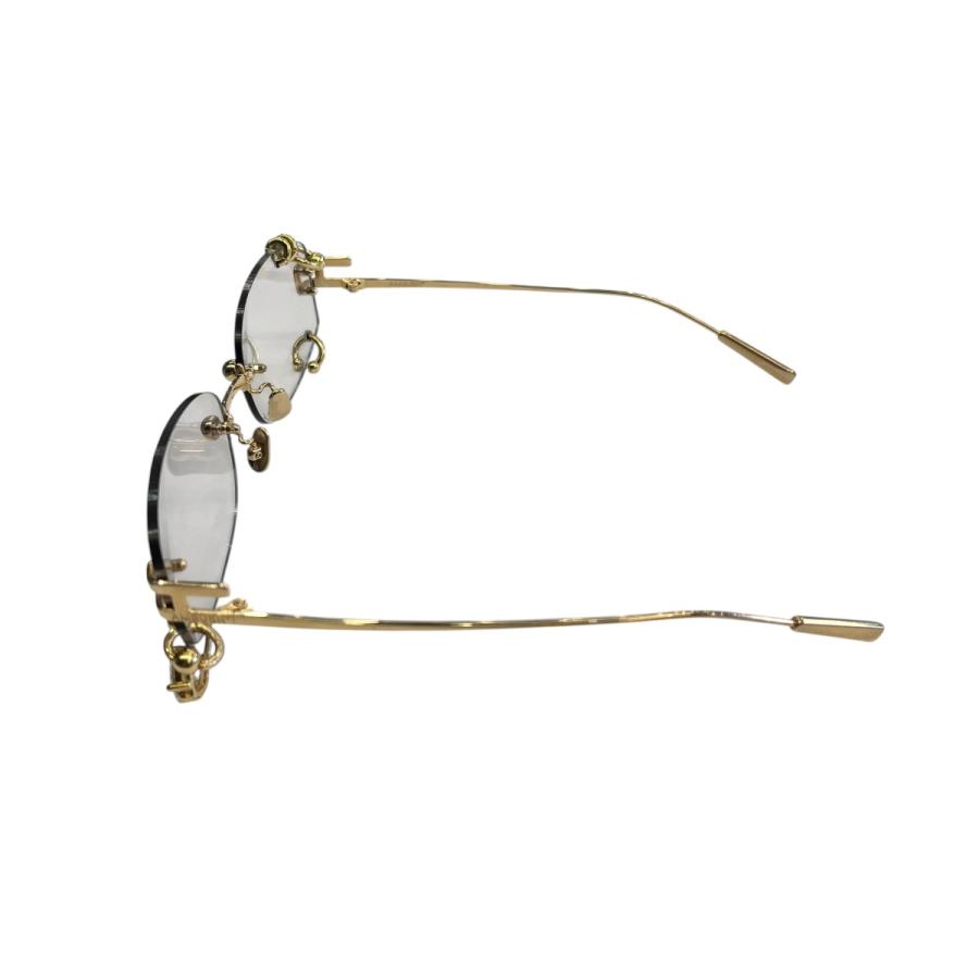 【値下げ】AMBUSH Pierced Sunglasse 眼鏡 12114551 ゴールド　レンズ：クリア サイズ：61?20-14 (栄サウスピー