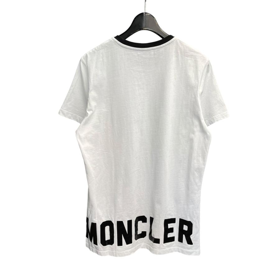 Moncler ホワイト Tシャツ バックプリント MONCLER（モンクレール） MONCLER T-SHIRT GIROCOLLO バックプリントT