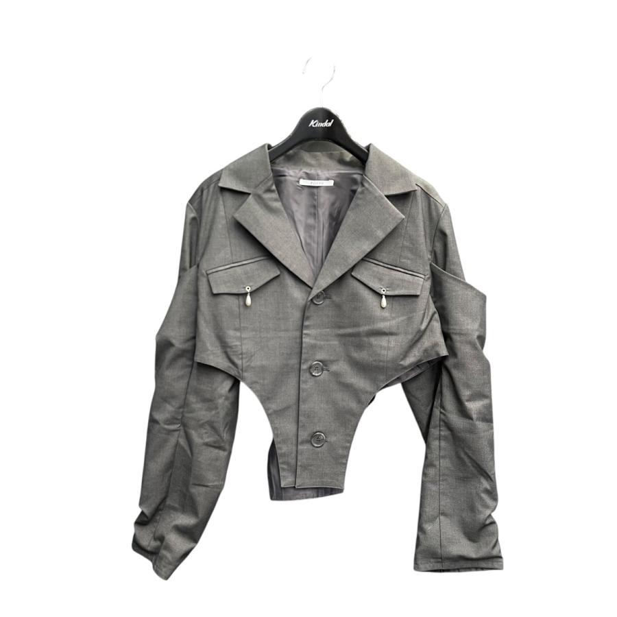 ジャケット・アウター POPPY DOUBLE-SLEEVECUT JACKET ポピー POPPY DOUBLE-SLEEVE CUT JACKET テーラードジャケット グレー