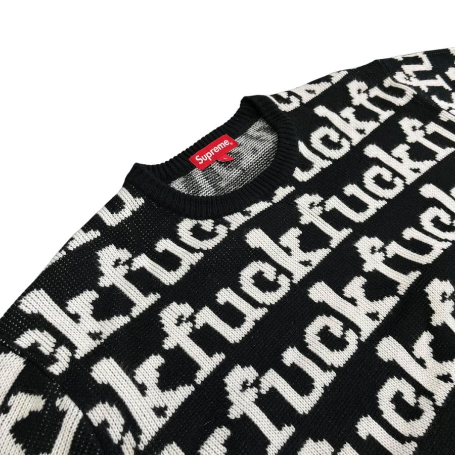 ニット/セーター Supreme Fuck Sweater Black M Supreme（シュプリーム） Supreme 22SS Fuck Sweater Black クルー