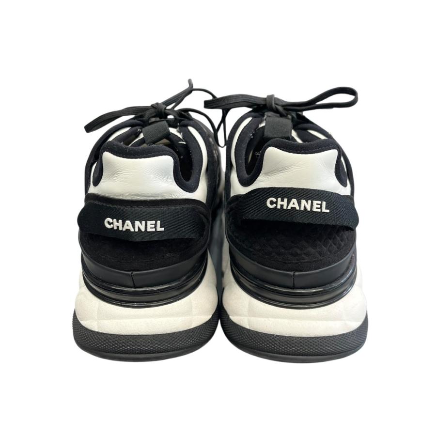 CHANEL ホワイト ブラック スニーカー CHANEL（シャネル） 【値下げ】CHANEL ミックスファイバー カーフ