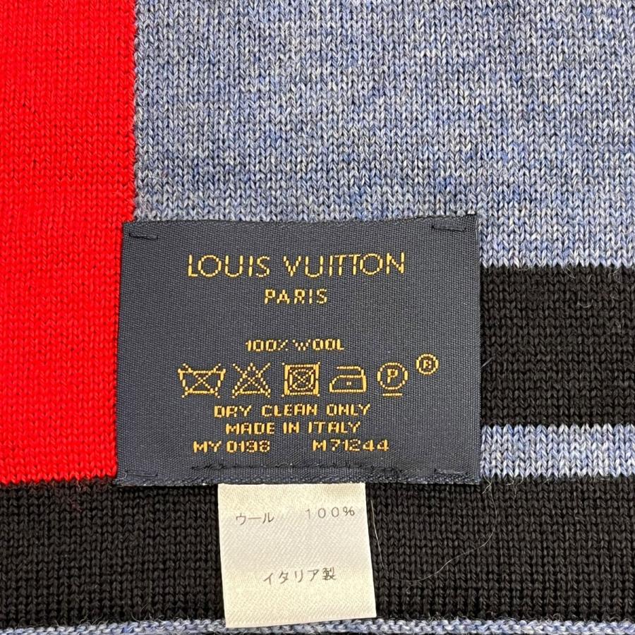 ルイヴィトン LOUIS VUITTON エシャルプ・LVホライゾン マフラー M71244／MY0198 ブルー サイズ：-_4