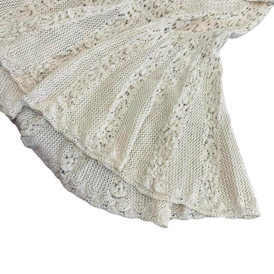 値下げ】FETICO 24AW LACE KNIT OFF-SHOULDER MINI DRESS オフ