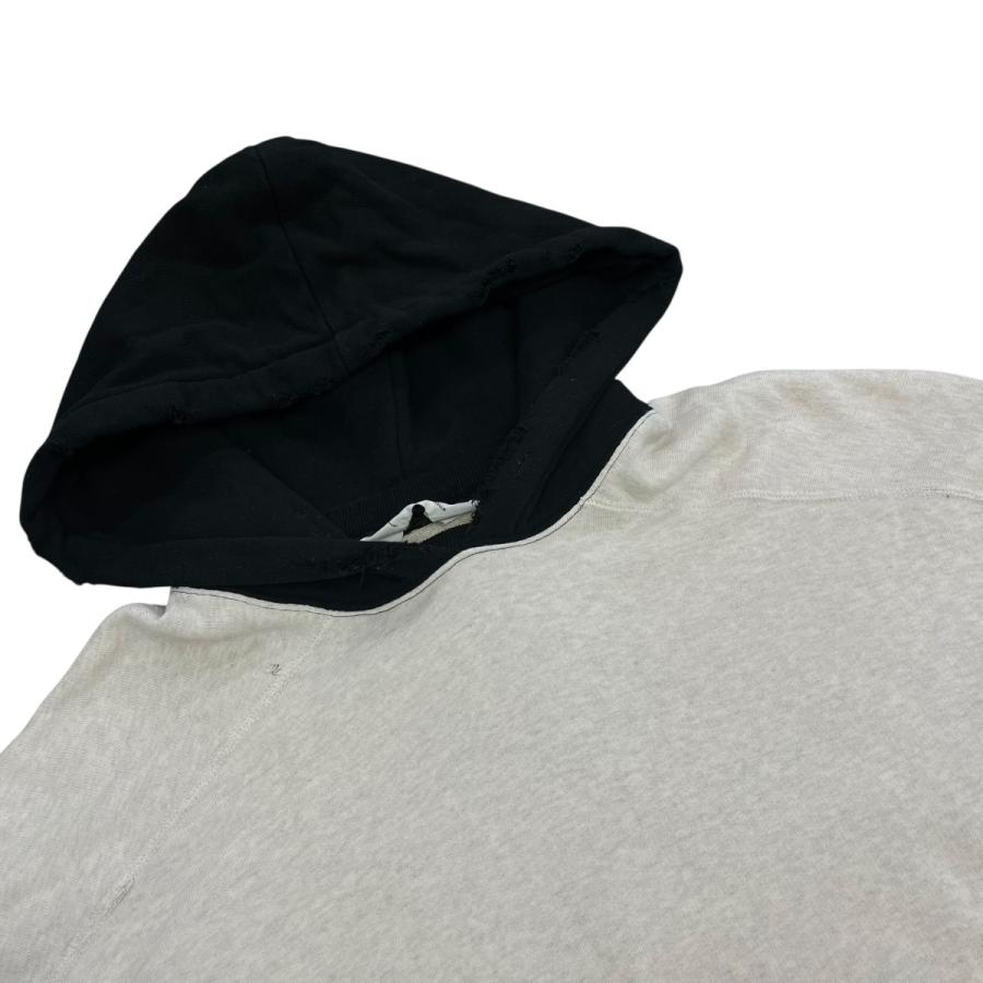 アンセルム ANCELLM 24SS 2tone aging hoodie プルオーバーパーカー 