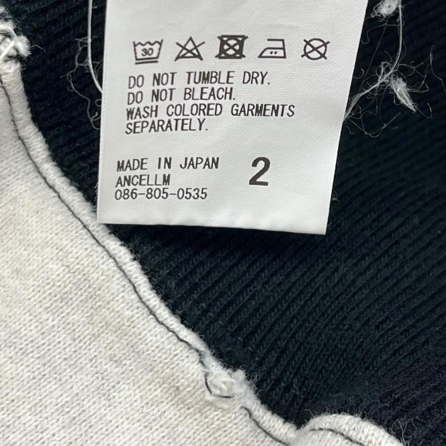 アンセルム ANCELLM 24SS 2tone aging hoodie プルオーバーパーカー 