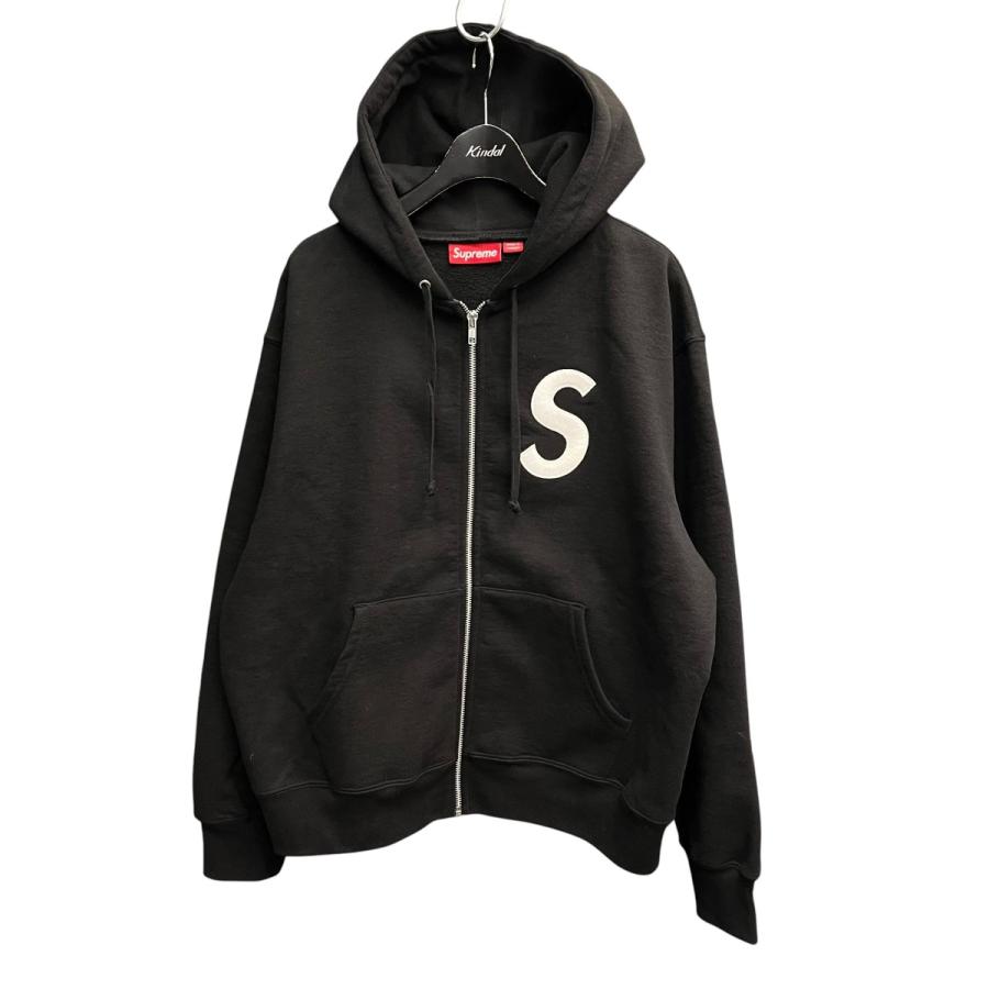 Supreme フルプリント ジップアップ パーカー 黒 シュプリーム 正規品 Supreme（シュプリーム） Supreme 25AW s logo zip up hooded