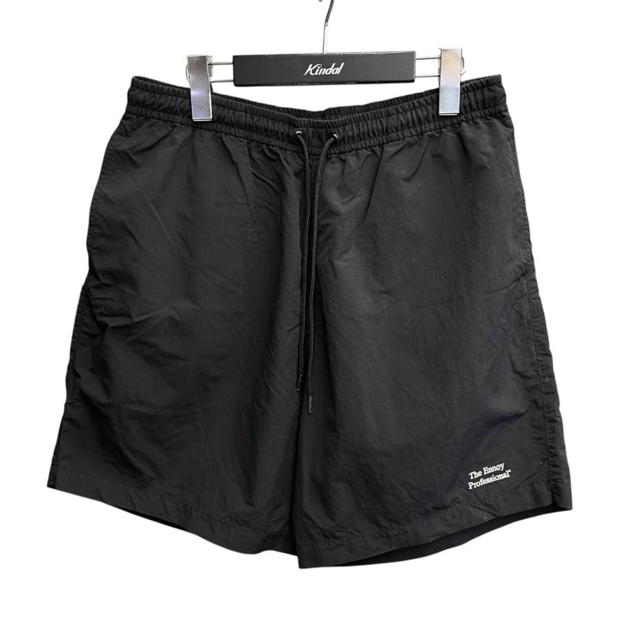 ENNOY 黒 ナイロン ショートパンツ エンノイ ENNOY NYLON SHORT PANTS ナイロンショートパンツ ブラック