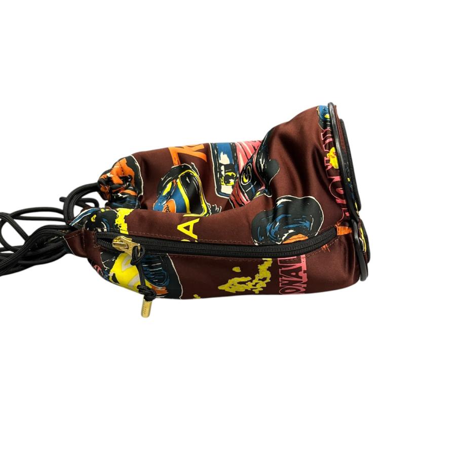 sacai サカイ 巾着バッグ ドローストリングポーチ 総柄 赤黒 巾着 Sacai バッグ sacai サカイ 巾着バッグ ドローストリングポーチ