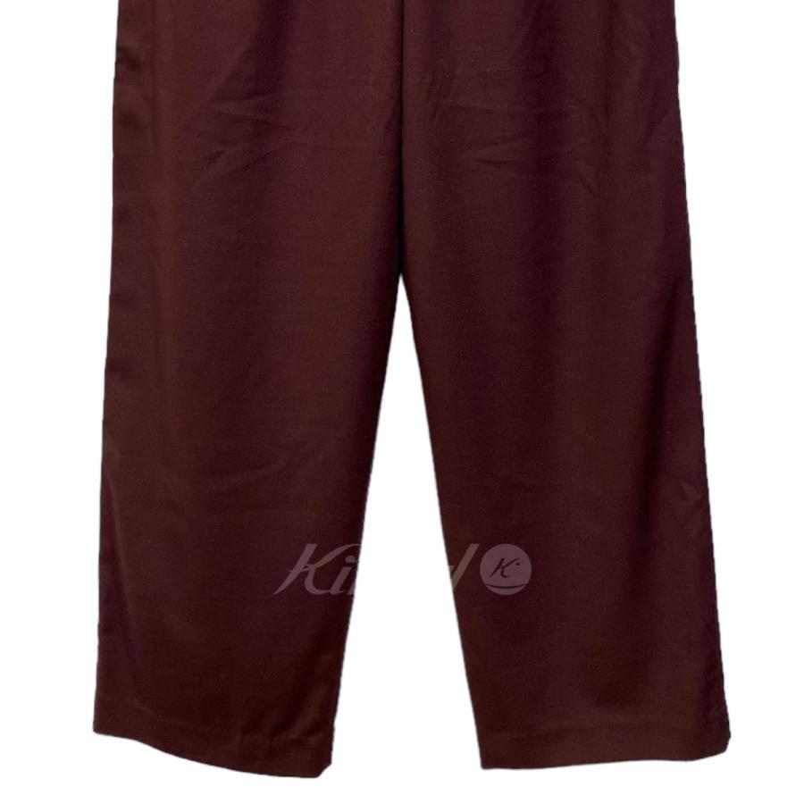 CLANE（クラネ） ベーシックタックワイドパンツ ボルドー サイズ：0