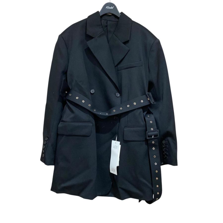 値下げ】rokh×H＆M ベルテッドウールブレザー ブラック サイズ：L 