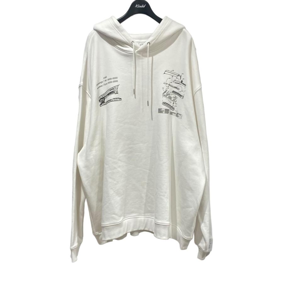 ロク rokh ×H＆M プリントオーバーサイズスウェットパーカー ホワイト 