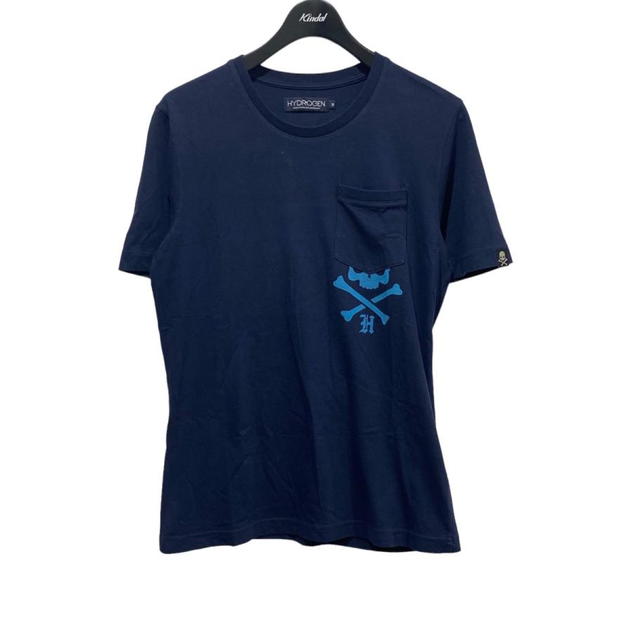 ハイドロゲン HYDROGEN ポケット付き Tシャツ ネイビー サイズ：S 