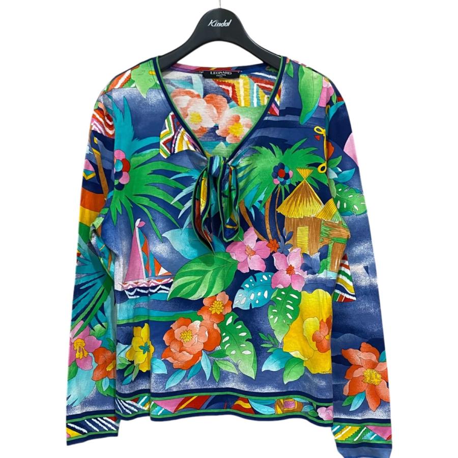 LEONARD レオナール 総柄 カットソー マルチカラー サイズ：L  