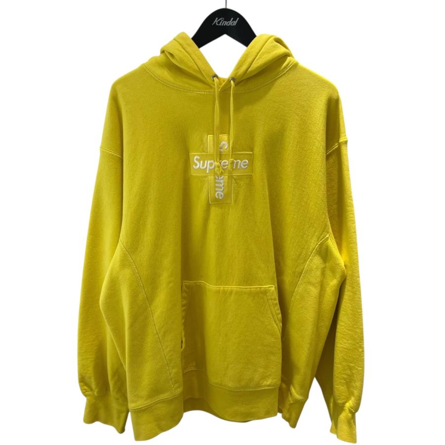 Supreme イエロー フード付きクロスボックスロゴパーカー Supreme（シュプリーム） □ Cross Box Logo クロスボックスロゴ