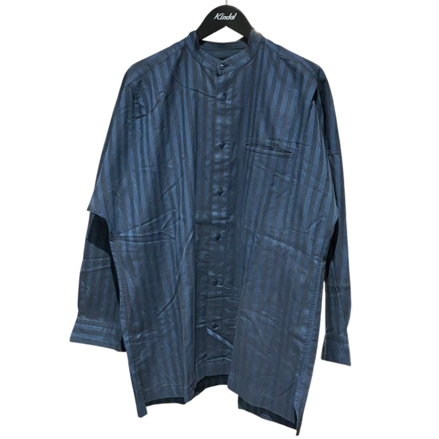 ISSEY MIYAKE（イッセイミヤケ） ストライプ バンドカラーシャツ