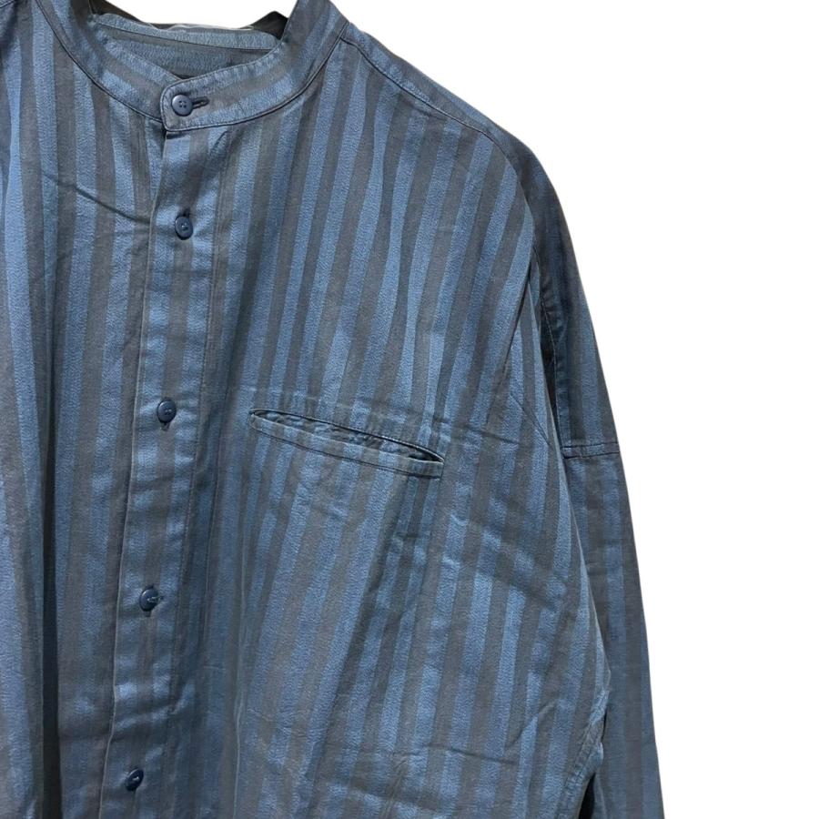 ISSEY MIYAKE（イッセイミヤケ） ストライプ バンドカラーシャツ