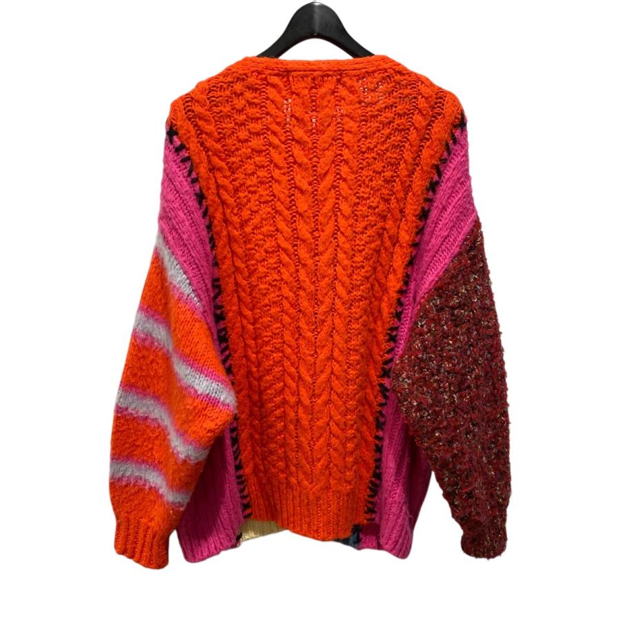 アモク amok ニットカーディガン MOHAIR DOCKING CARDING マルチ