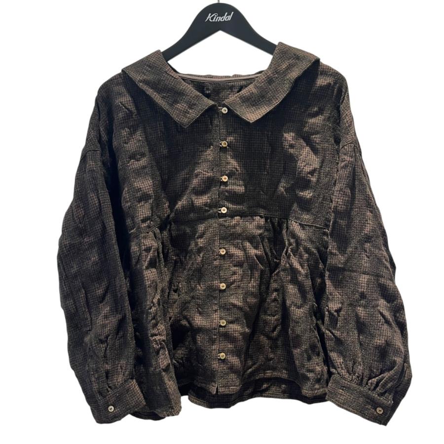 nest Robe（ネストローブ） ウールコットンチェックブラウス チェック 