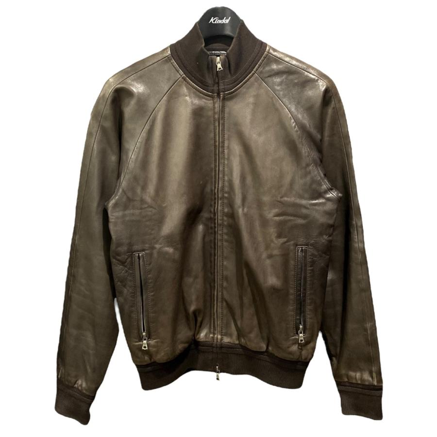 Quattrochi 本革レザージャケット 46サイズ QUATTROCCHI クアトロッキ レザージャケット 23-18-1335-330 ブラウン