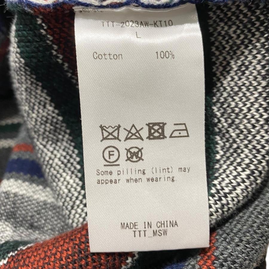 ティーモダンストリートウエア TTT MSW Nordic柄 knit Vest TTT-2023AW