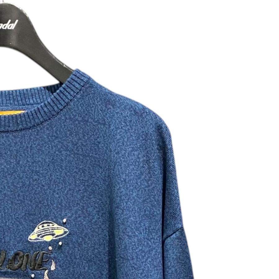 レフト アローン Left Alone 刺繍ボーダーニット 24LA-122 ネイビー