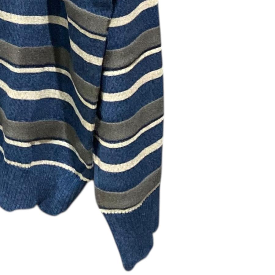 レフト アローン Left Alone 刺繍ボーダーニット 24LA-122 ネイビー