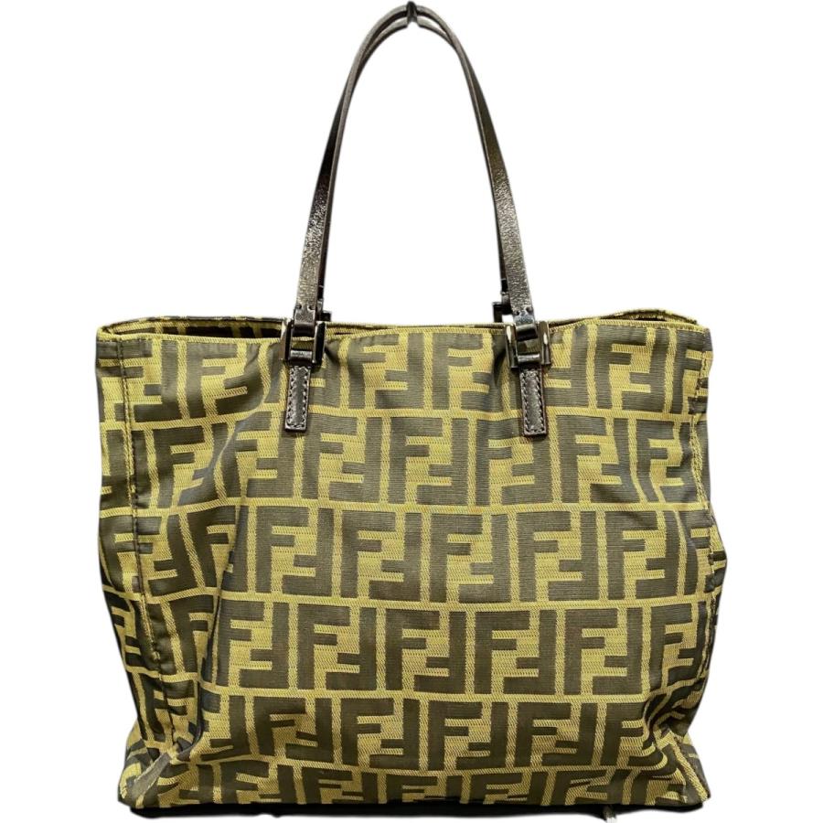 ✨FENDI✨フェンディ✨ズッカ柄✨シルバー金具✨ブラウン✨ハンドバッグ✨ FENDI（フェンディ） 【値下げ】FENDI ズッカ柄ハンドバッグ ブラウン