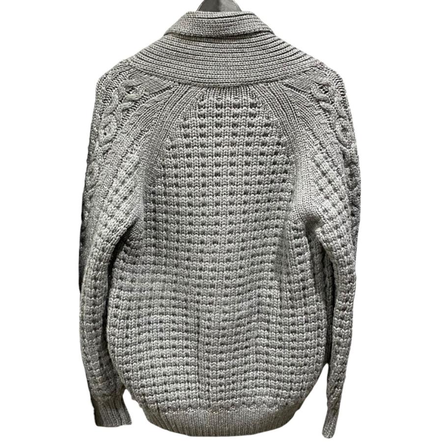 60 美品　ドルモア　Drumohr ケーブルニット　カーディガン　48 L DRUMOHR（ドルモア） ケーブルニットカーディガン グレー サイズ：48