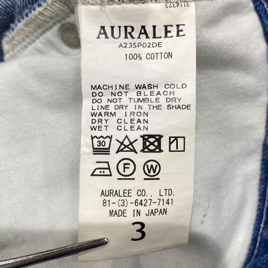 【値下げ】AURALEE Selvedge Faded Light Denim A23SP02DE インディゴ サイズ：3 (なんばウォーク店)の画像