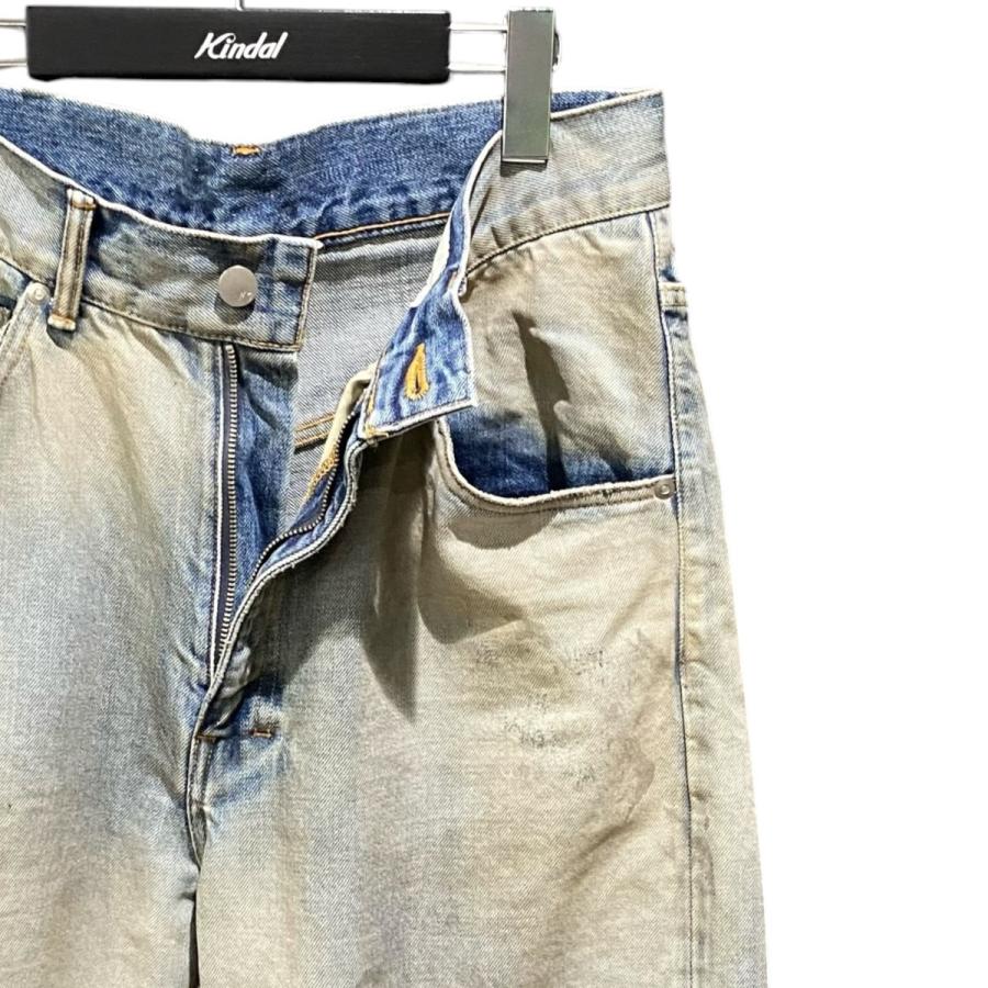 値下げ】ANCELLM USED STRAIGHT 5P DENIM PANTS ANC-PT82 インディゴ