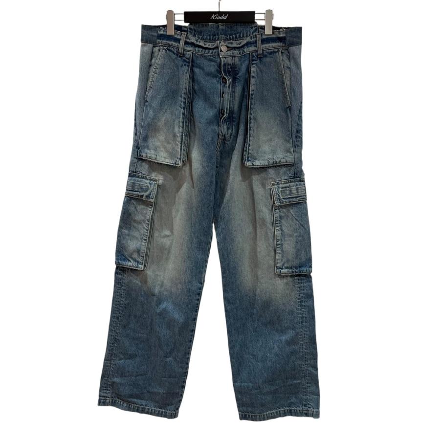 値下げ】B1ARCHIVES WIDE LEG CARGO デニムパンツ インディゴ サイズ 