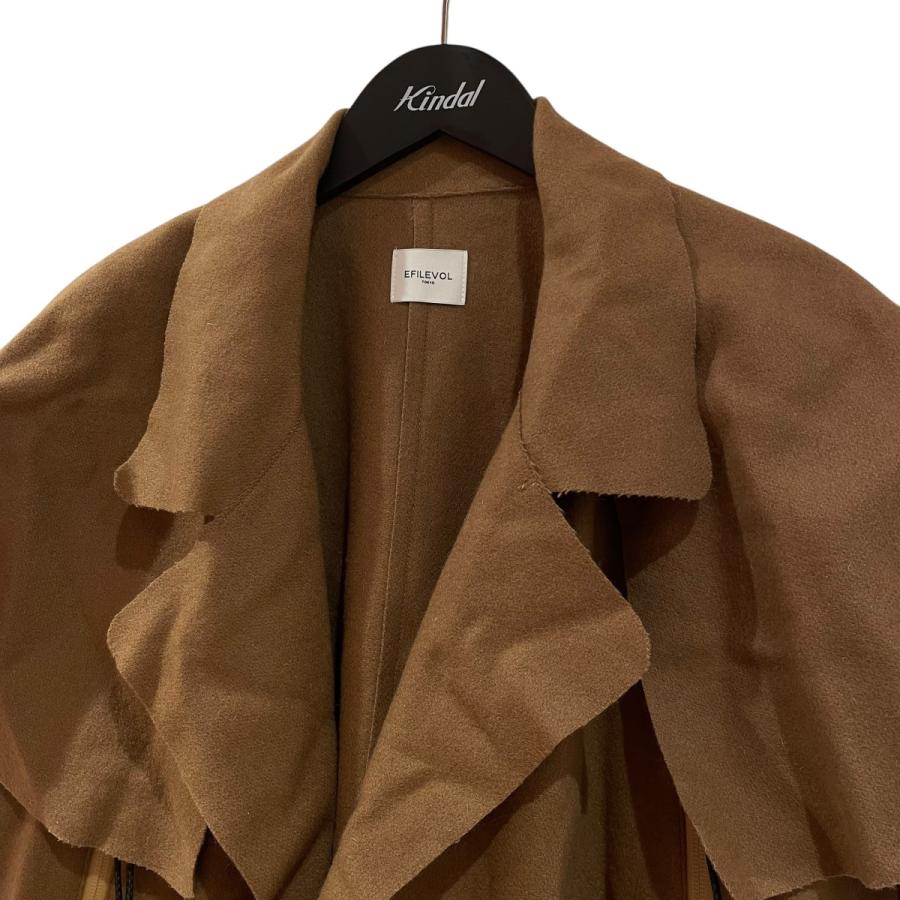 70 OFF efilevol エフィレボル ロング ショールカラー コート ネイビー Long Shawl Collar Coat HTB-OT01 アウター 中綿- アリィオンラインショップ