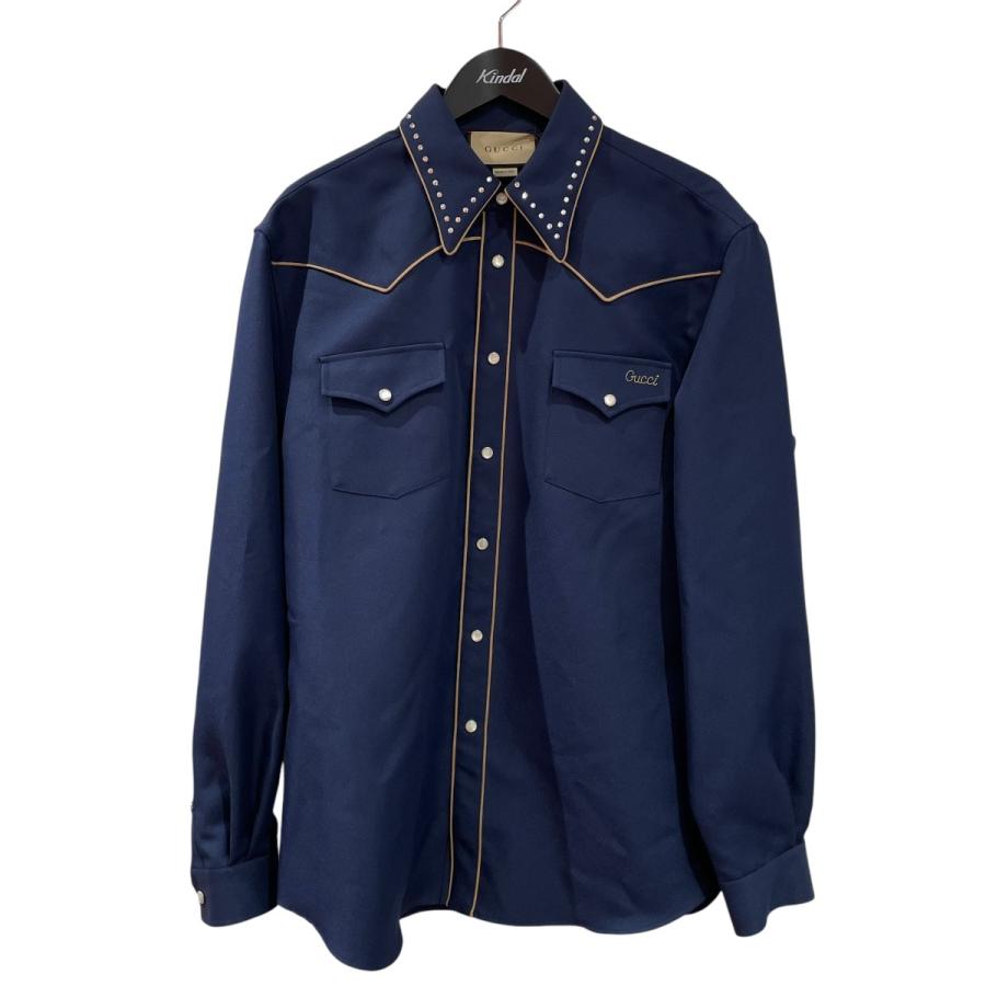 GUCCI ネイビー パジャマシャツ 52 【公式通販】