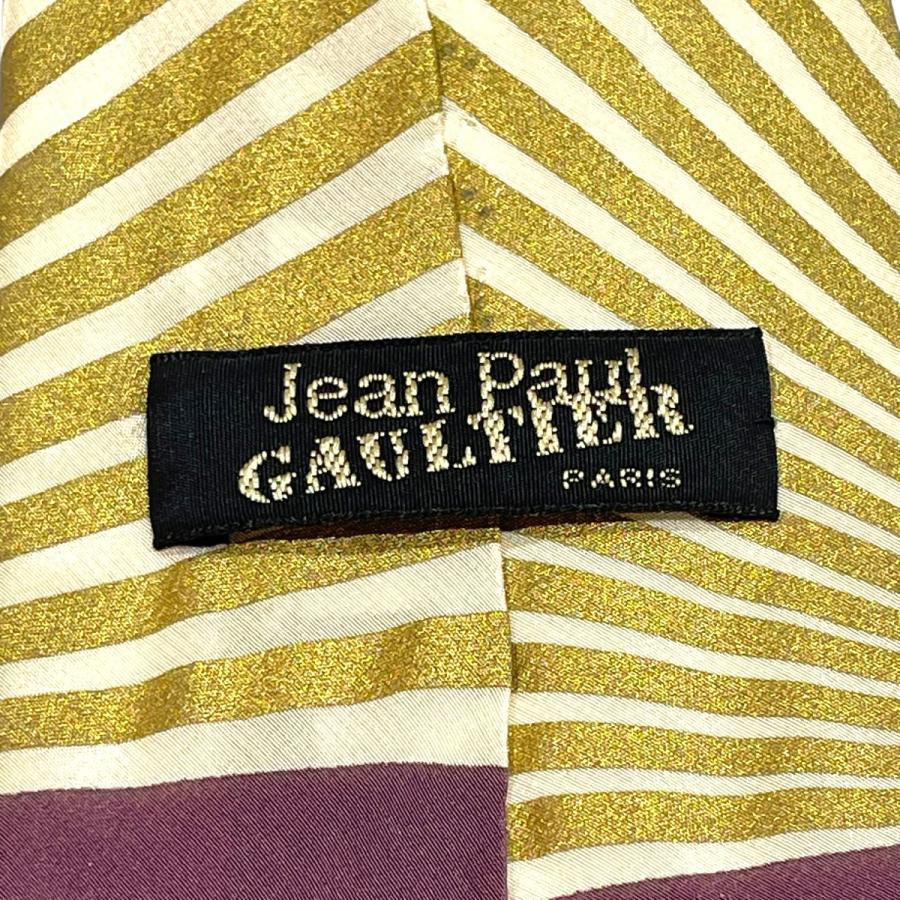 ジャンポールゴルチェ Jean Paul GAULTIER シルクネクタイ パープル