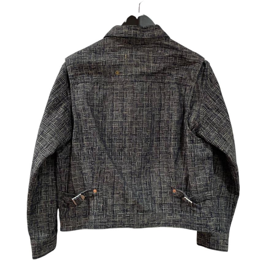 LE DENIM ブルーデニムジャケット Fサイズ 45R（フォーティファイブアール） 【値下げ】45R 算崩しジャカード