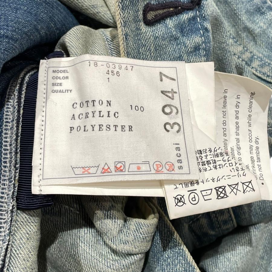 sacai（サカイ） デニムジャケット 18-03947 インディゴ サイズ：1
